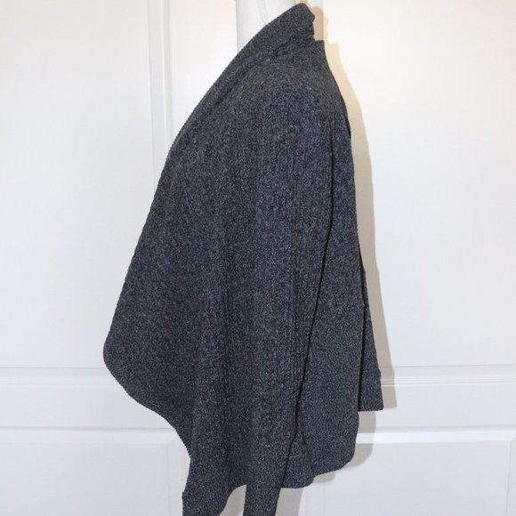 Athleta Tiburon Charcoal Gray Wrap Cardigan Sweater Size Small - Picture 3 of 4